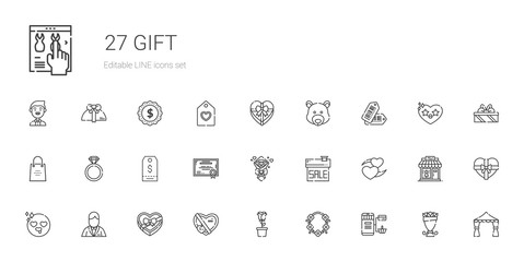 gift icons set