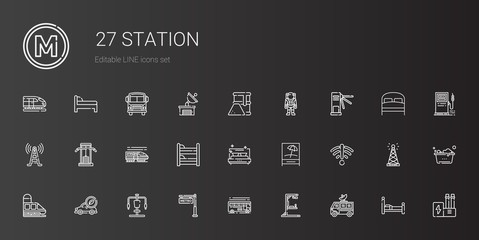 station icons set