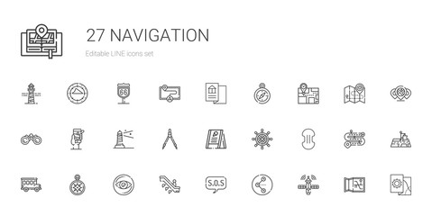 navigation icons set