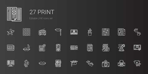 print icons set