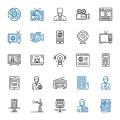 television icons set