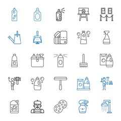 spray icons set