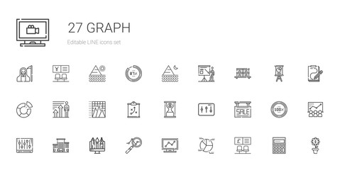 graph icons set