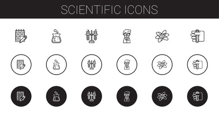 scientific icons set
