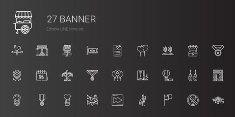 banner icons set