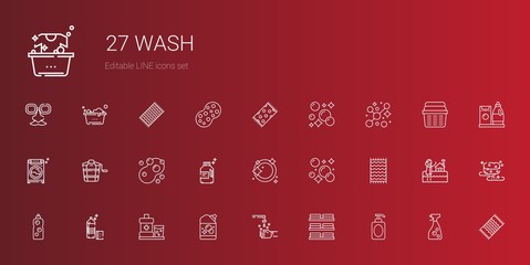 wash icons set