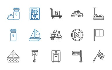 motor icons set