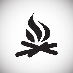 Campfire icon on white background for graphic and web design, Modern simple vector sign. Internet concept. Trendy symbol for website design web button or mobile app