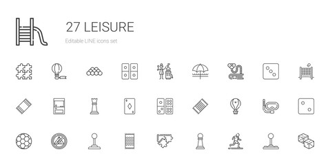 leisure icons set