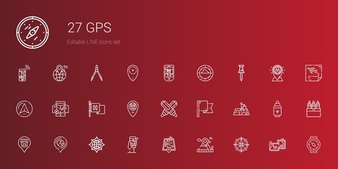 gps icons set