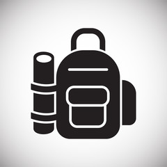 Backpack icon on white background for graphic and web design, Modern simple vector sign. Internet concept. Trendy symbol for website design web button or mobile app