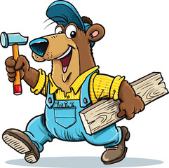 Bear as a carpenter