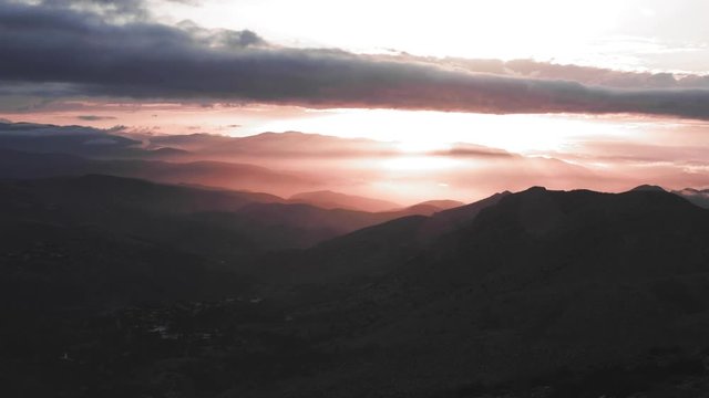 A Time lapse of the rif mountains on a beautiful sunset