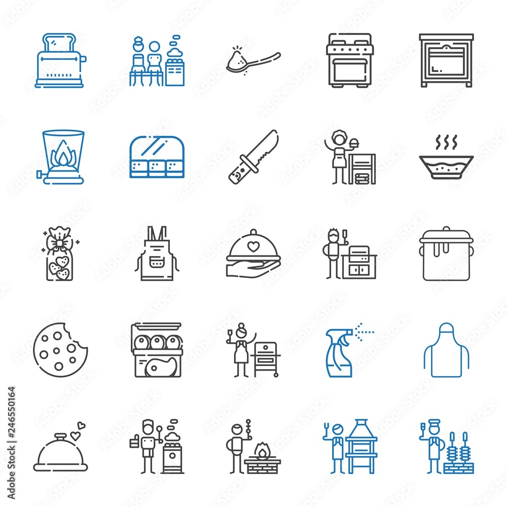 Canvas Prints cook icons set