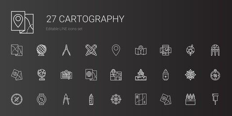 cartography icons set