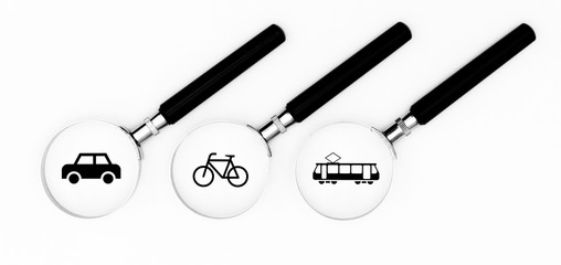 Auto Fahrrad oder Bahn