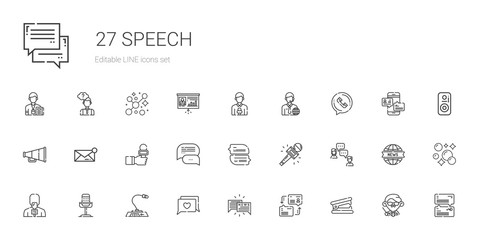 speech icons set