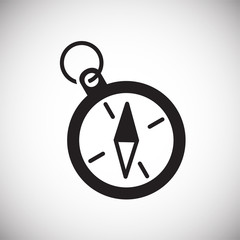 Camping compass icon on white background for graphic and web design, Modern simple vector sign. Internet concept. Trendy symbol for website design web button or mobile app