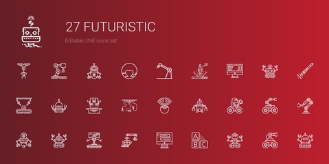 futuristic icons set