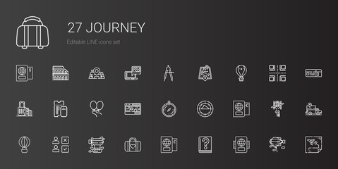 journey icons set