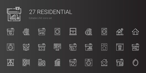 Fototapeta premium residential icons set