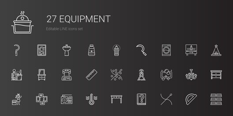 equipment icons set
