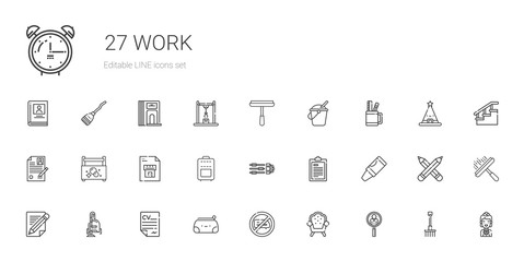 work icons set
