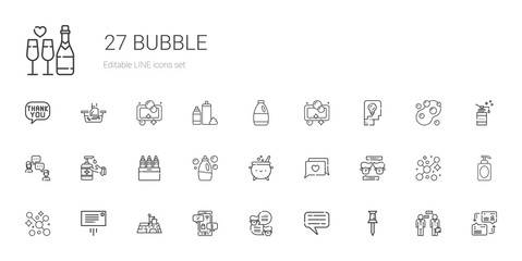 bubble icons set