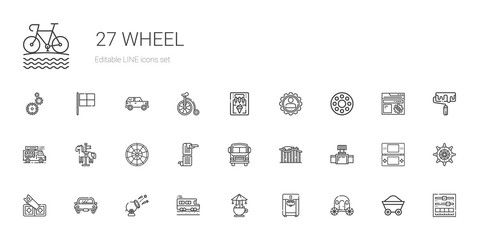 wheel icons set