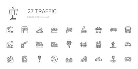 traffic icons set