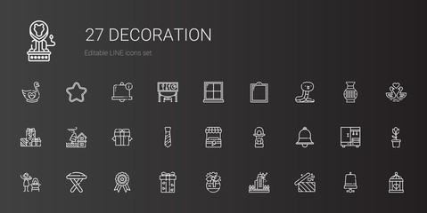 decoration icons set