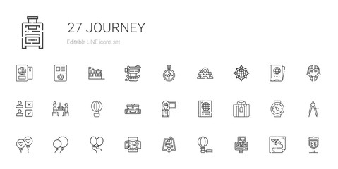 journey icons set
