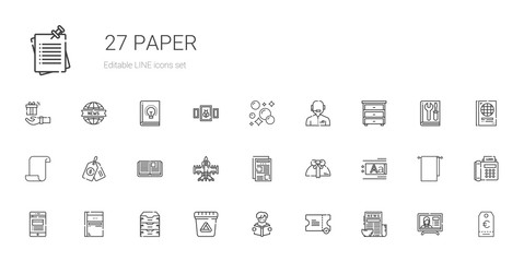 paper icons set