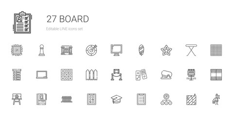 board icons set