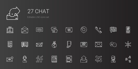 chat icons set
