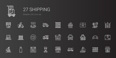 shipping icons set