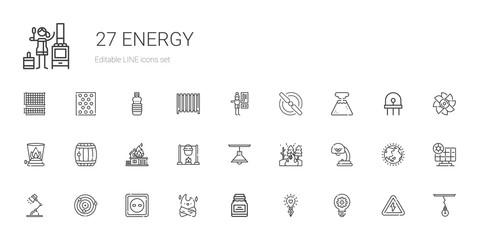 energy icons set