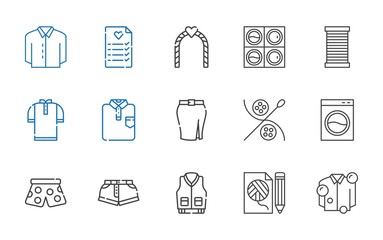 dress icons set