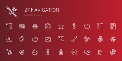 navigation icons set