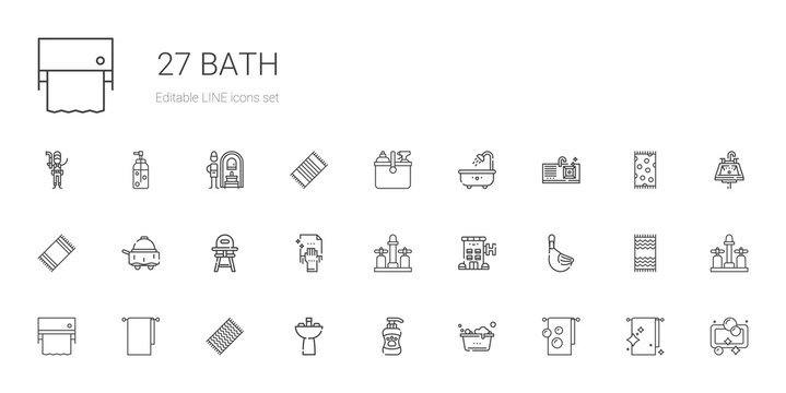 Bath Icons Set