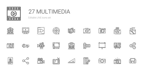 multimedia icons set