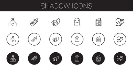 shadow icons set