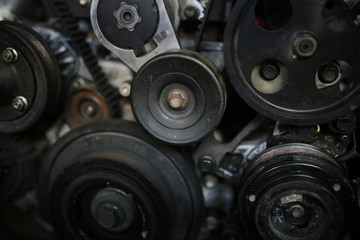 Obraz na płótnie Canvas Modified engine detail