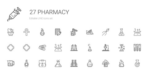 pharmacy icons set