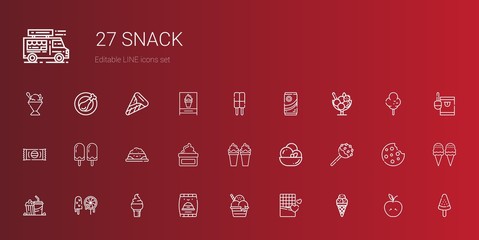 snack icons set