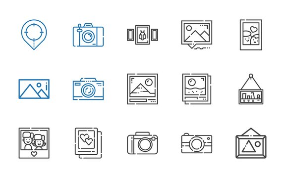 photograph icons set