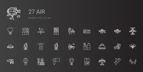 air icons set