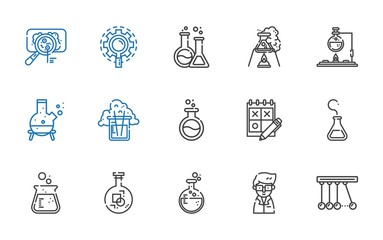 microscope icons set