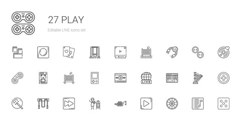 play icons set