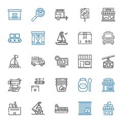 shipping icons set